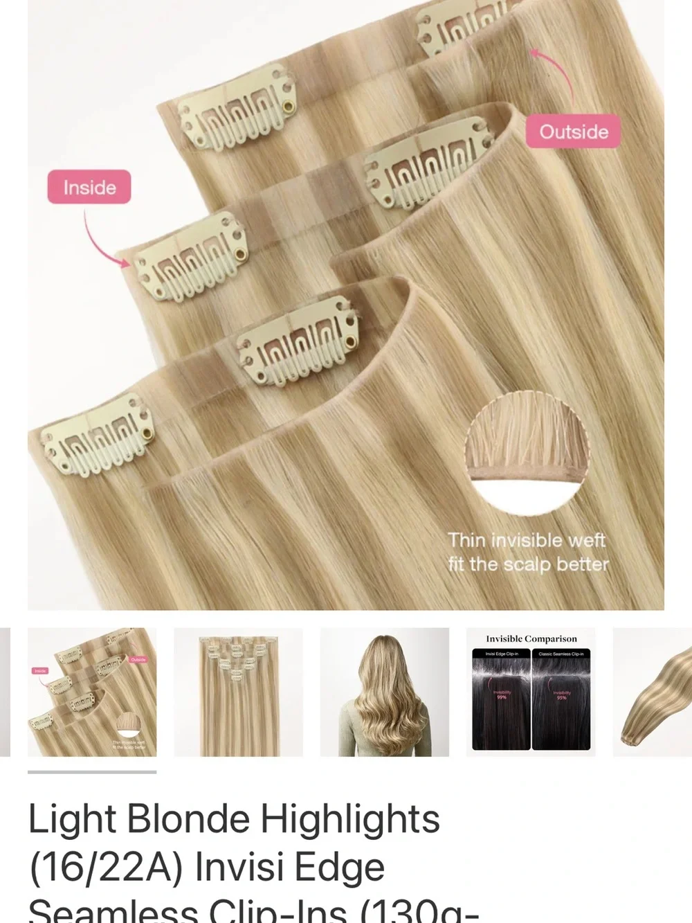 Invisible Edge Real Hair Clip-In Extensions
